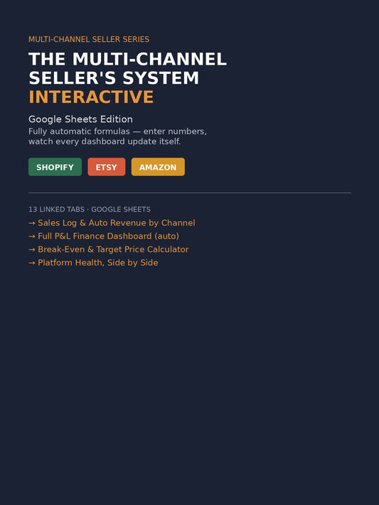 Multi-Channel Seller's System, Interactive Google Sheets Edition