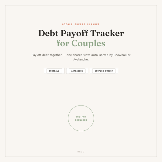 Debt Payoff Tracker for Couples