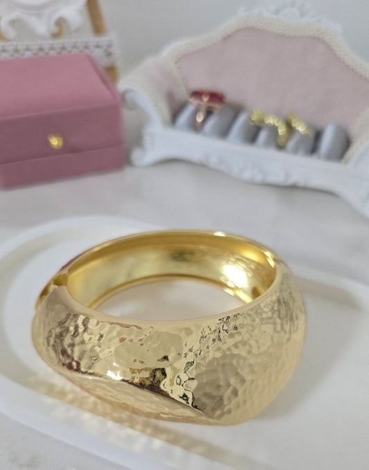 Bold Gold-Plated Cuff Bracelet