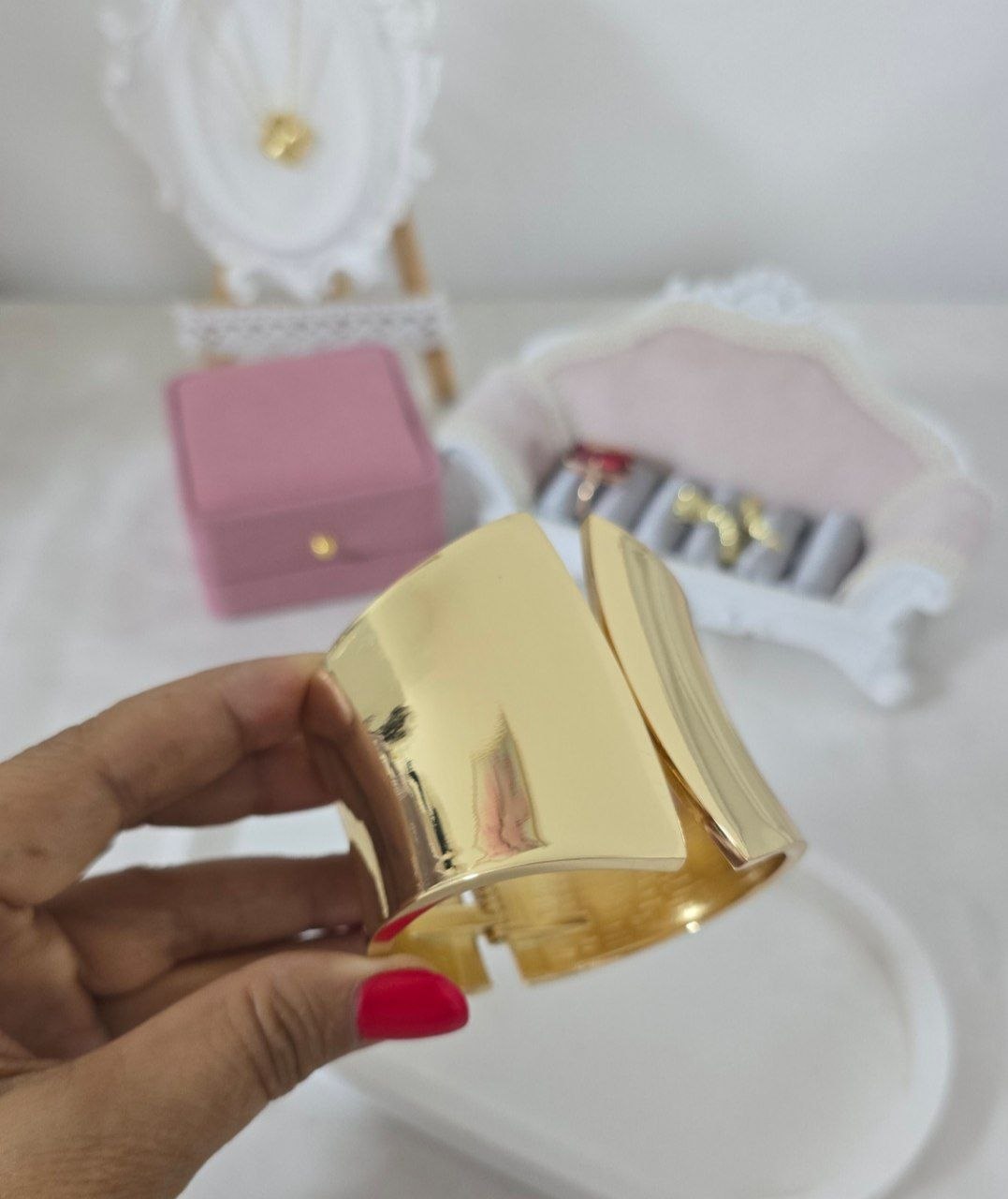 Bold Gold-Plated Cuff Bracelet