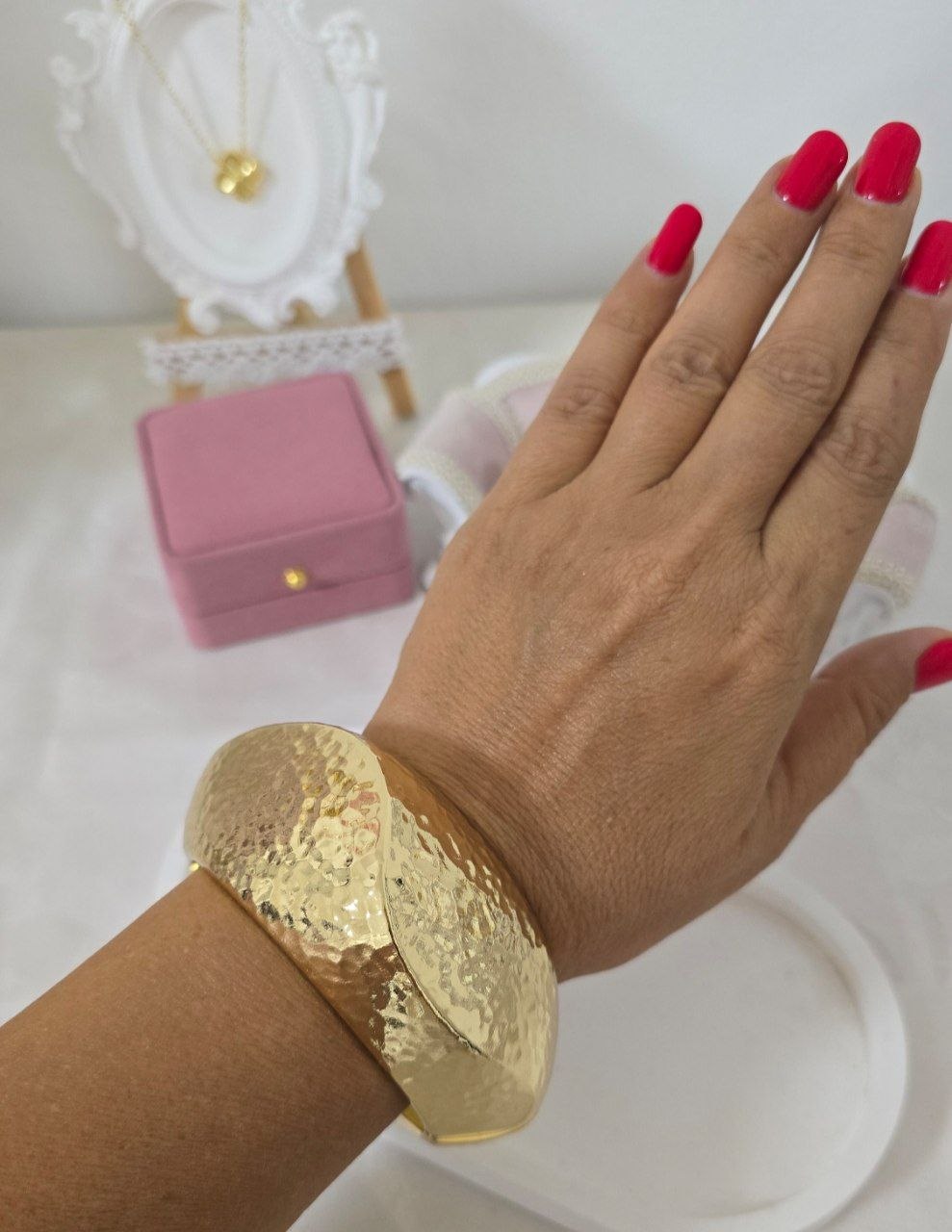 Bold Gold-Plated Cuff Bracelet