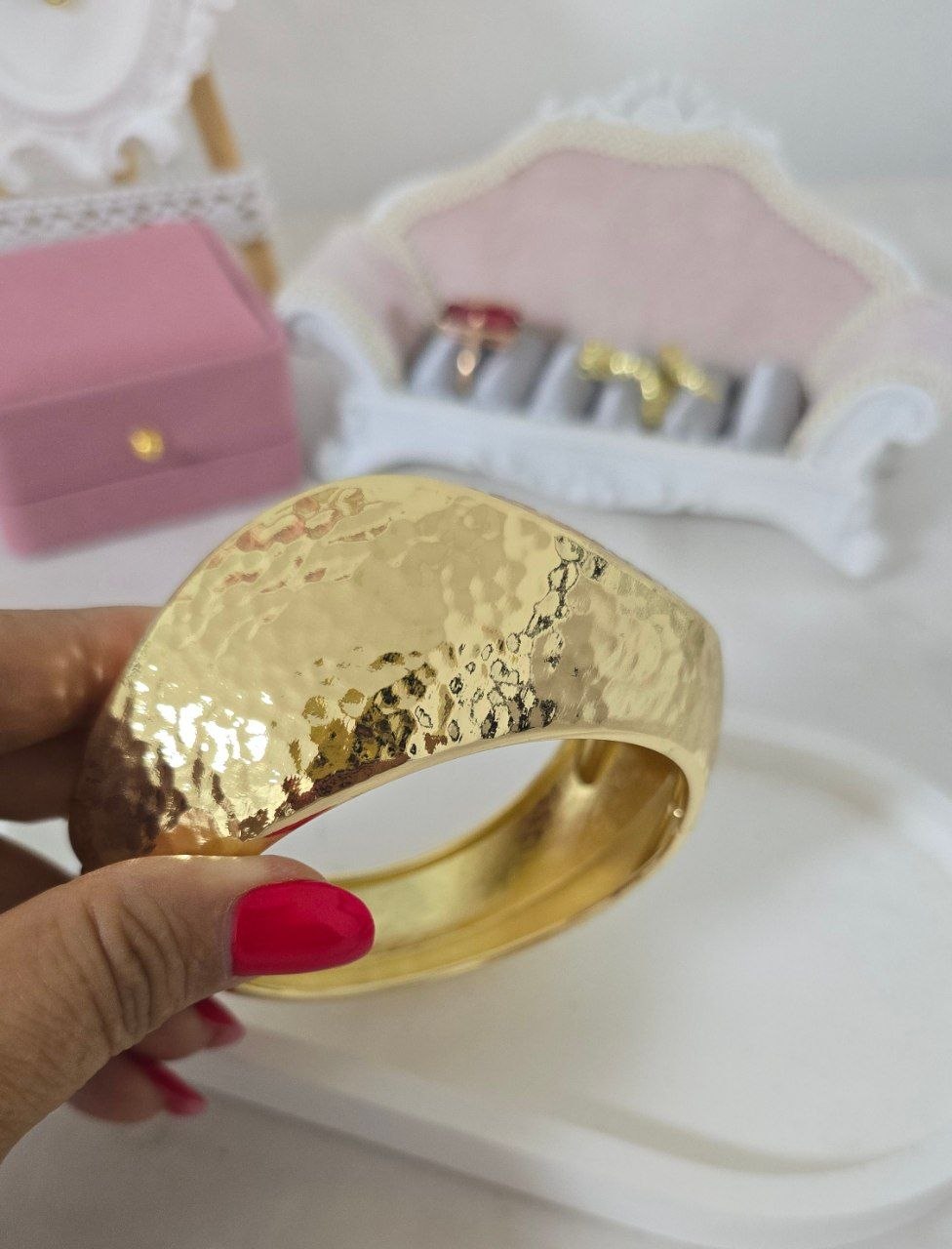 Bold Gold-Plated Cuff Bracelet