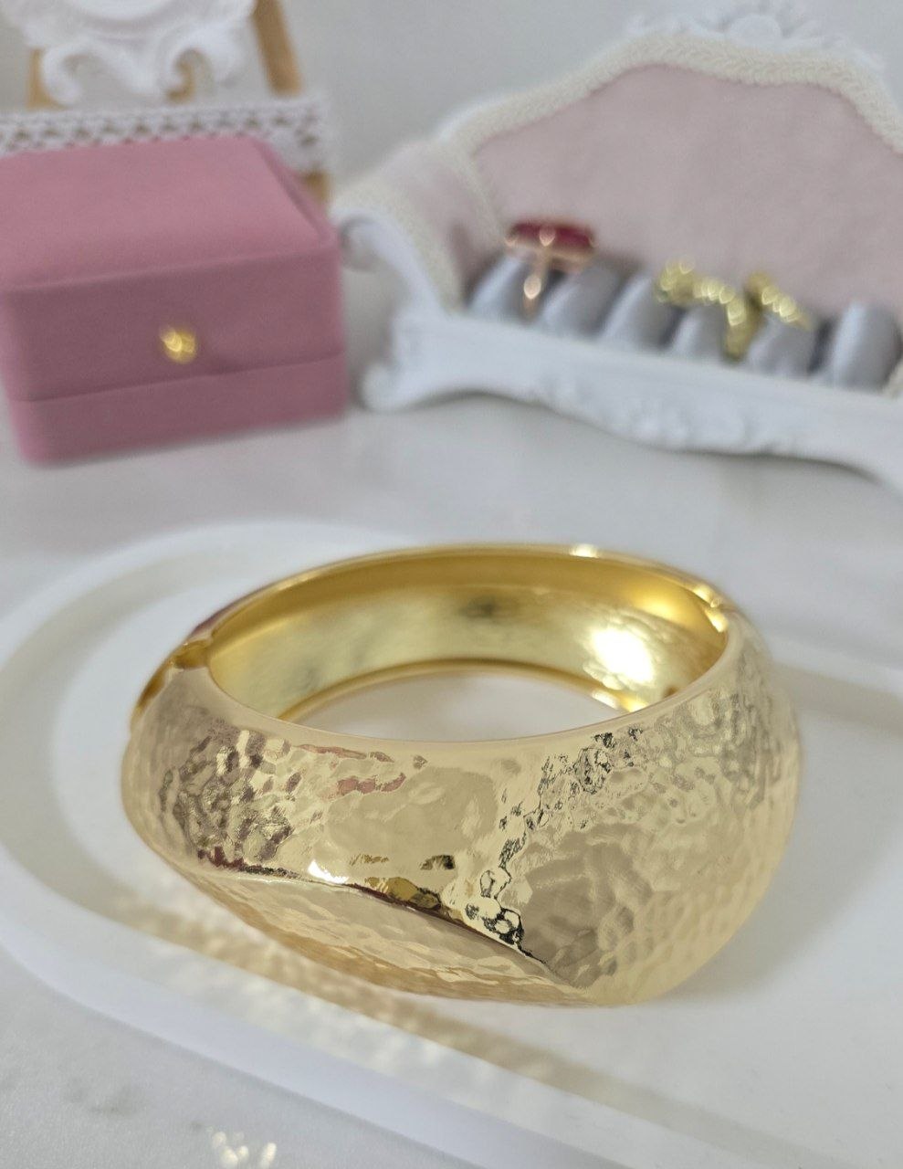 Bold Gold-Plated Cuff Bracelet