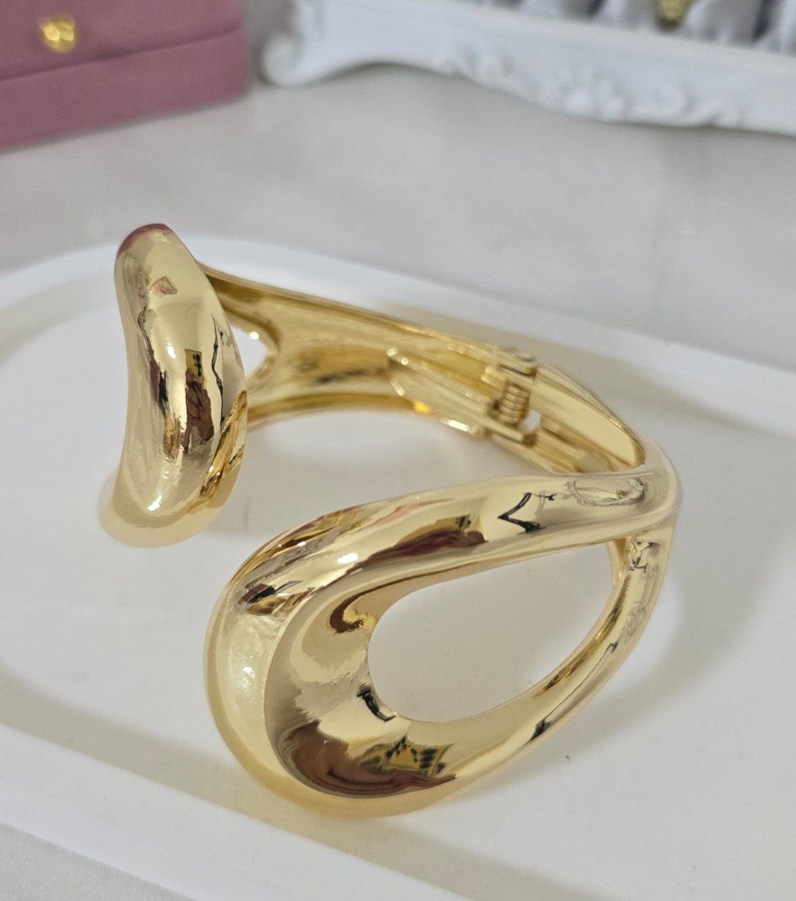 Bold Gold-Plated Cuff Bracelet