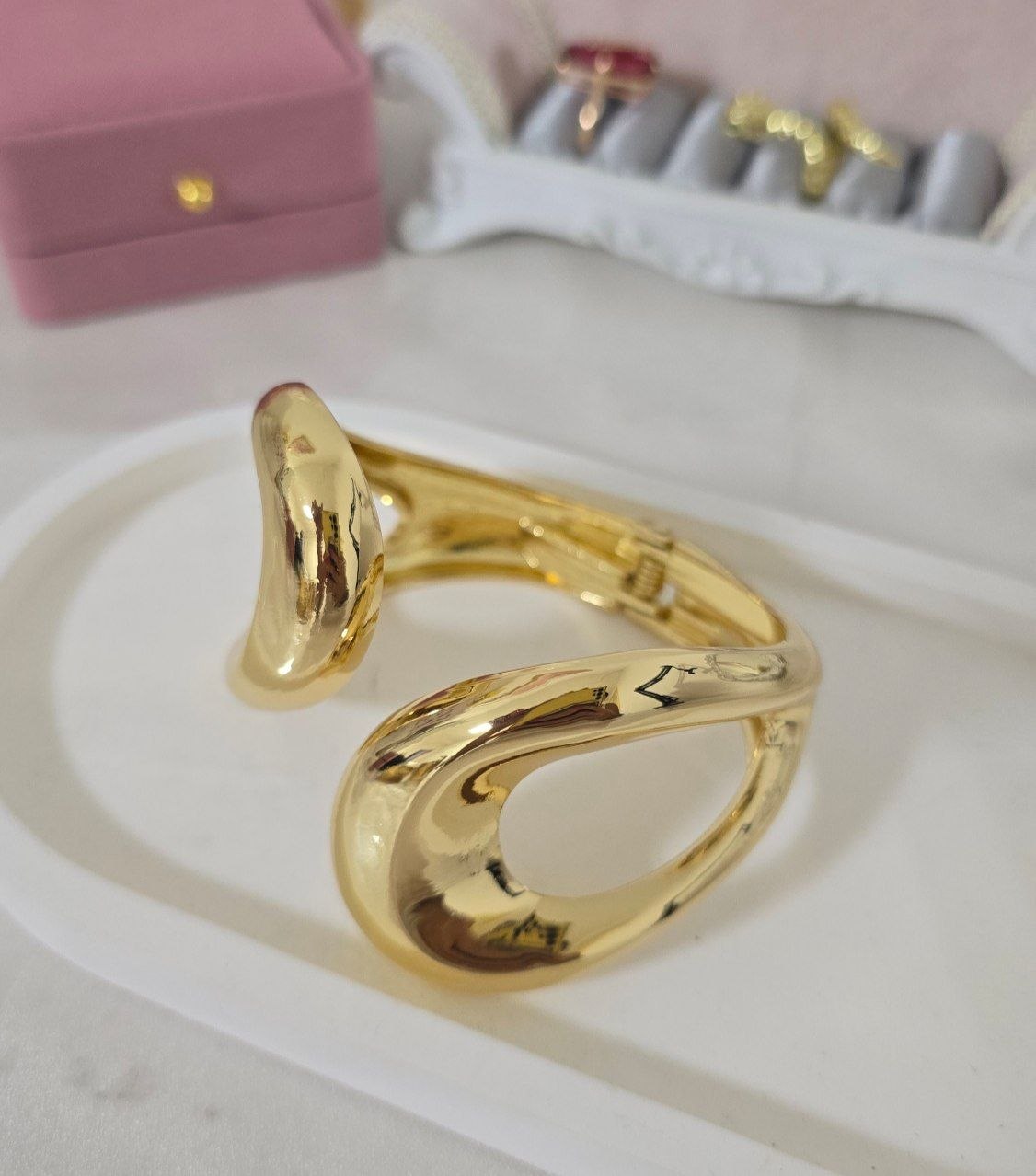 Bold Gold-Plated Cuff Bracelet