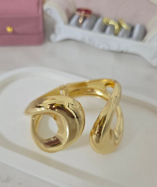 Bold Gold-Plated Cuff Bracelet