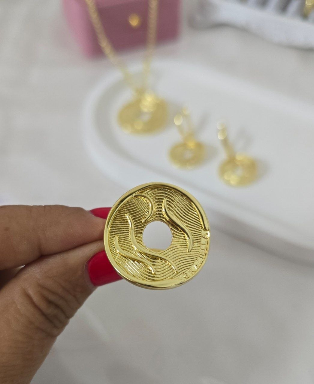 Italian-Style & 24k Gold-Plated Abstract Circle Jewelry Set
