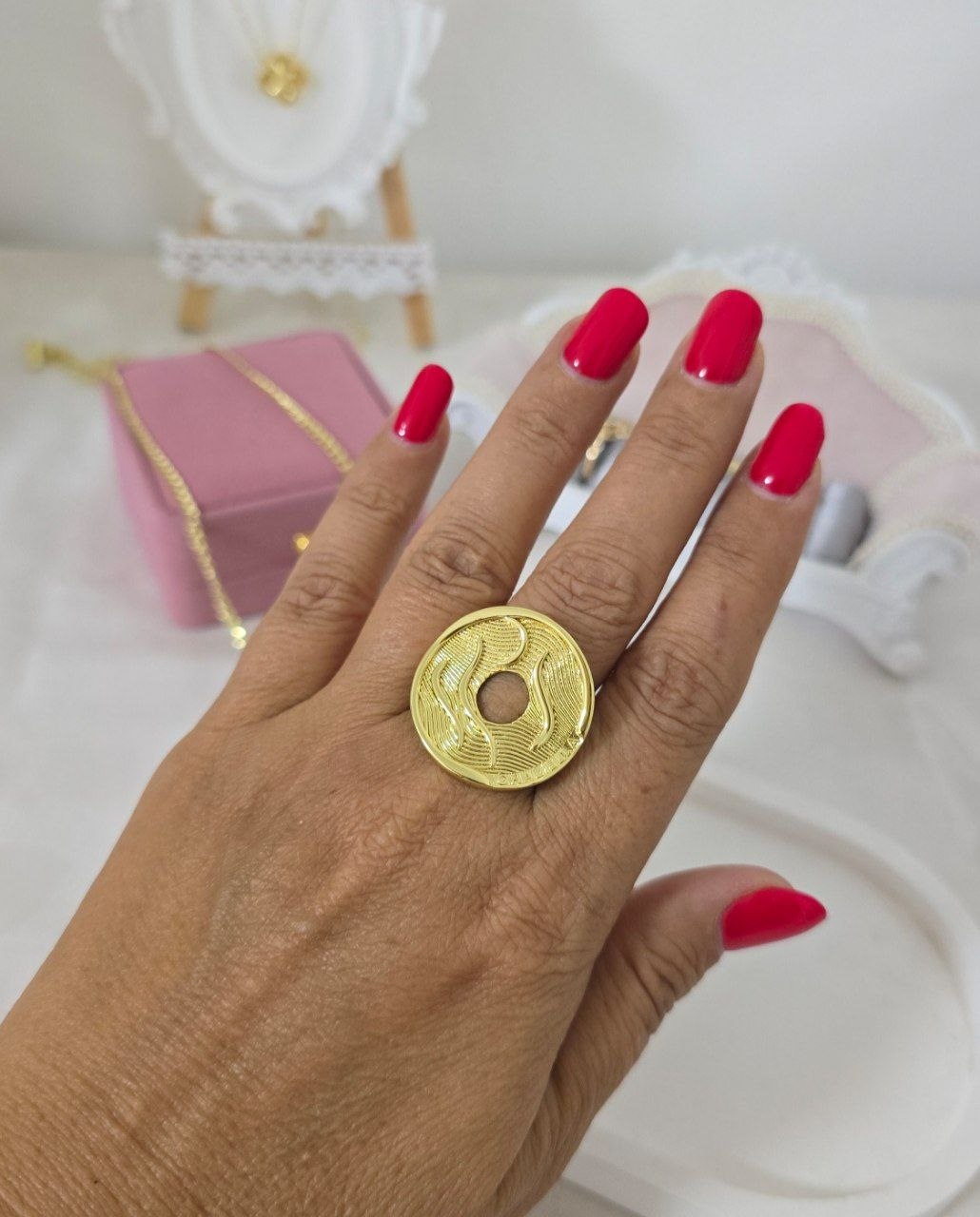 Italian-Style & 24k Gold-Plated Abstract Circle Jewelry Set