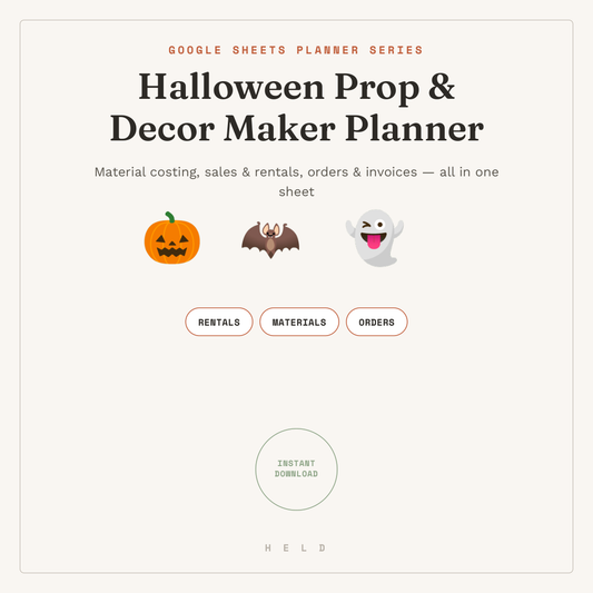 Halloween Prop & Decor Maker Planner