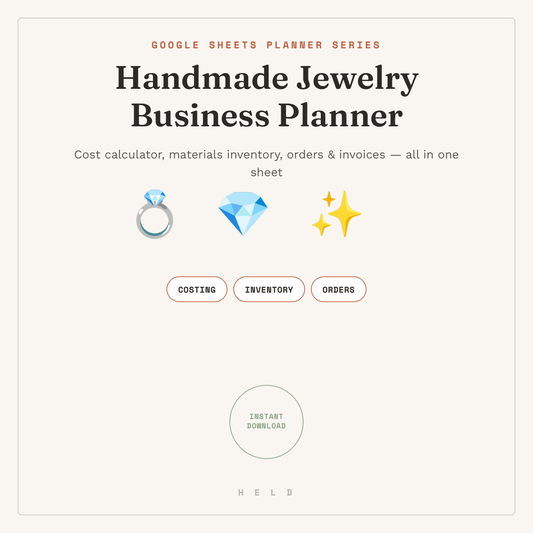 Handmade Jewelry Business Planner