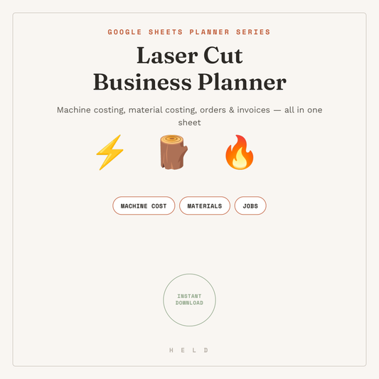 Laser Cut Business Planner