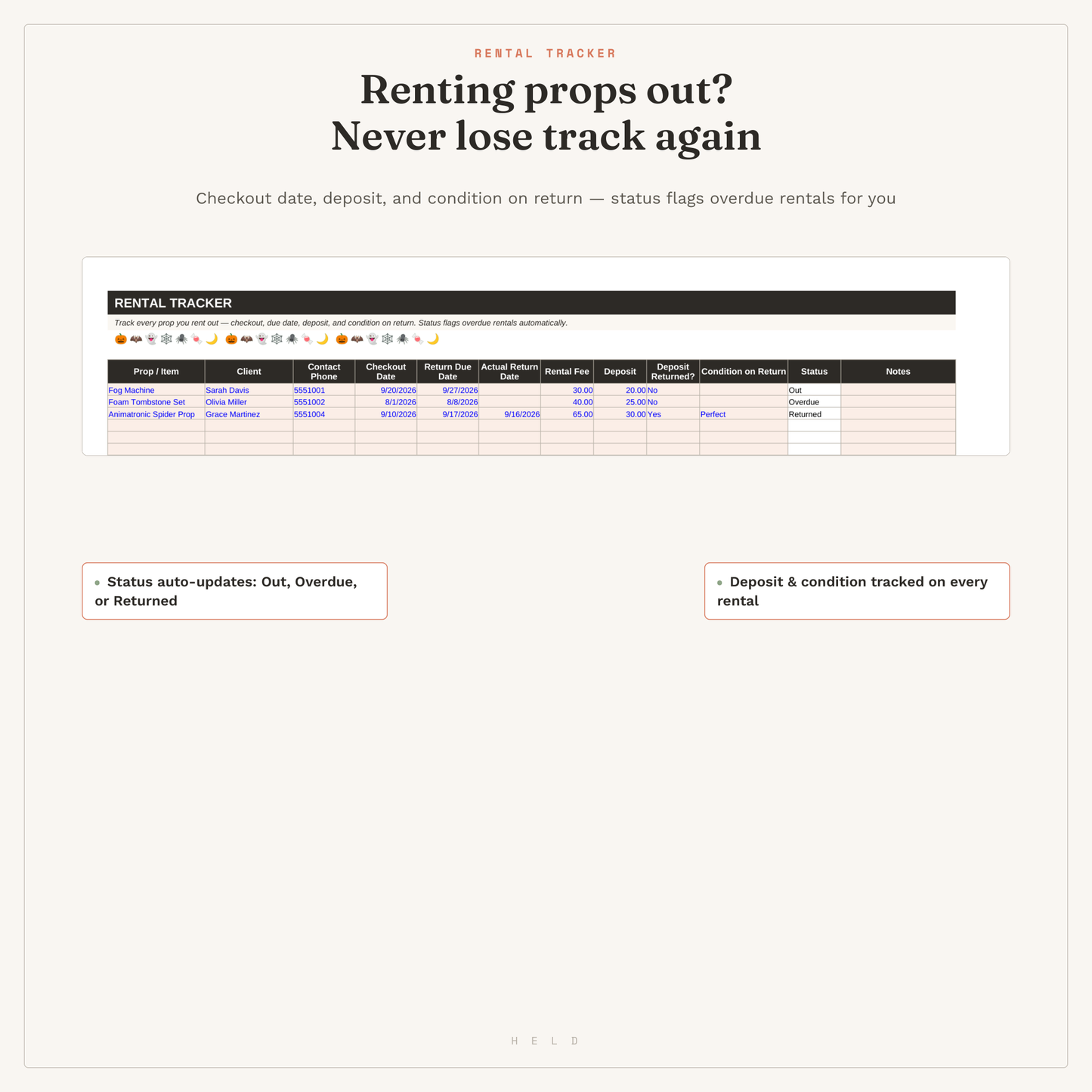 Halloween Prop & Decor Maker Planner