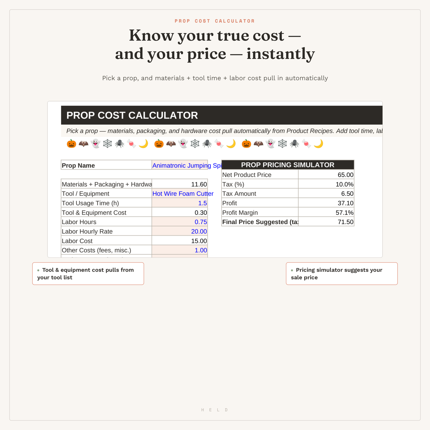 Halloween Prop & Decor Maker Planner