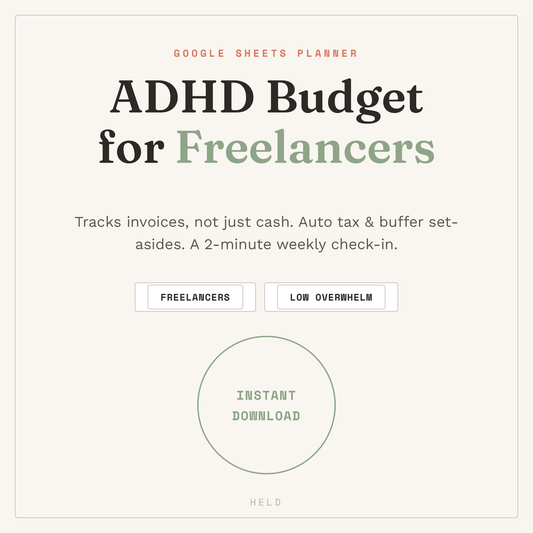 ADHD-Friendly Budget for Service Freelancers